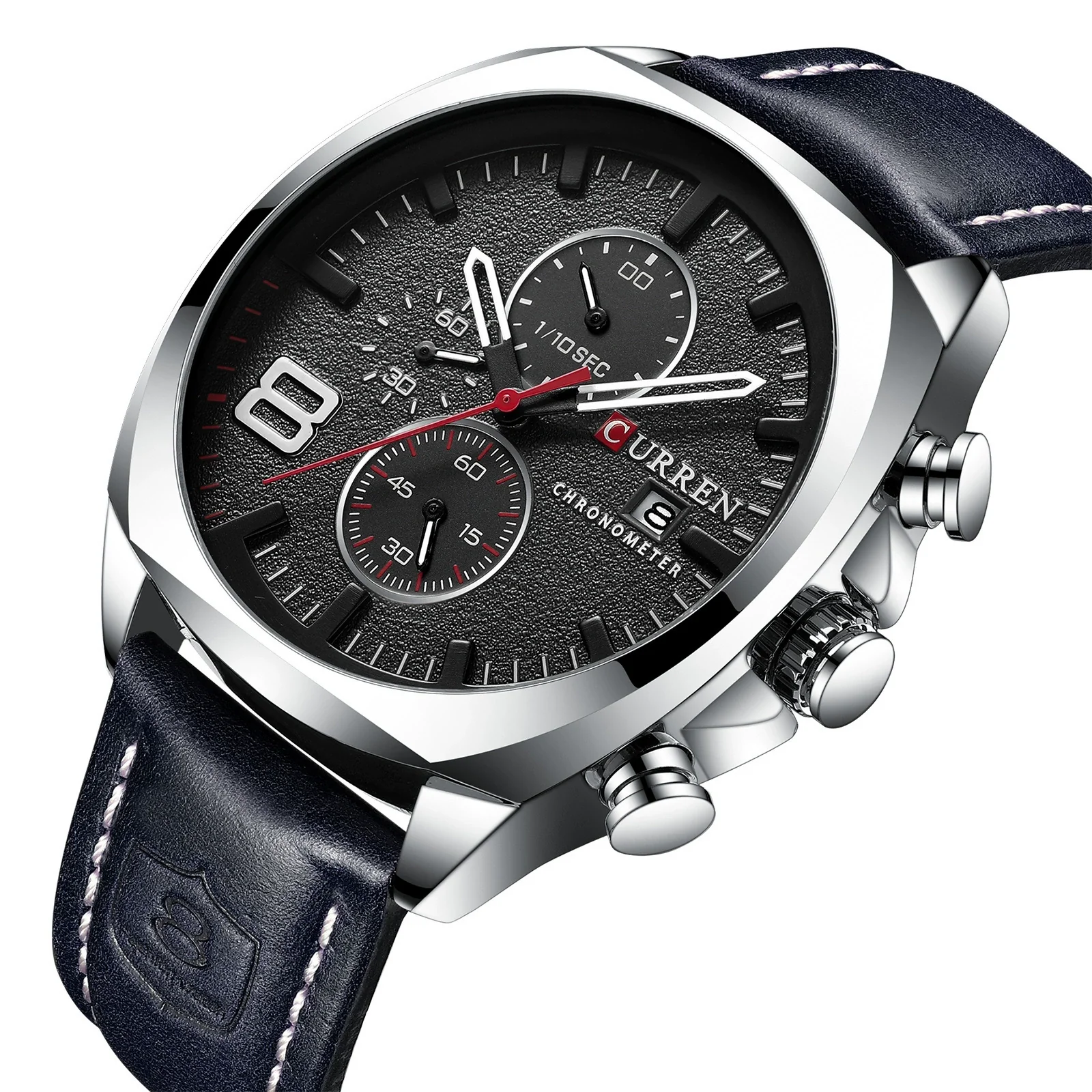 Men's Waterproof Watch With Genuine Leather Belt Alloy Case Round Dial And Pin Buckle - Image 4