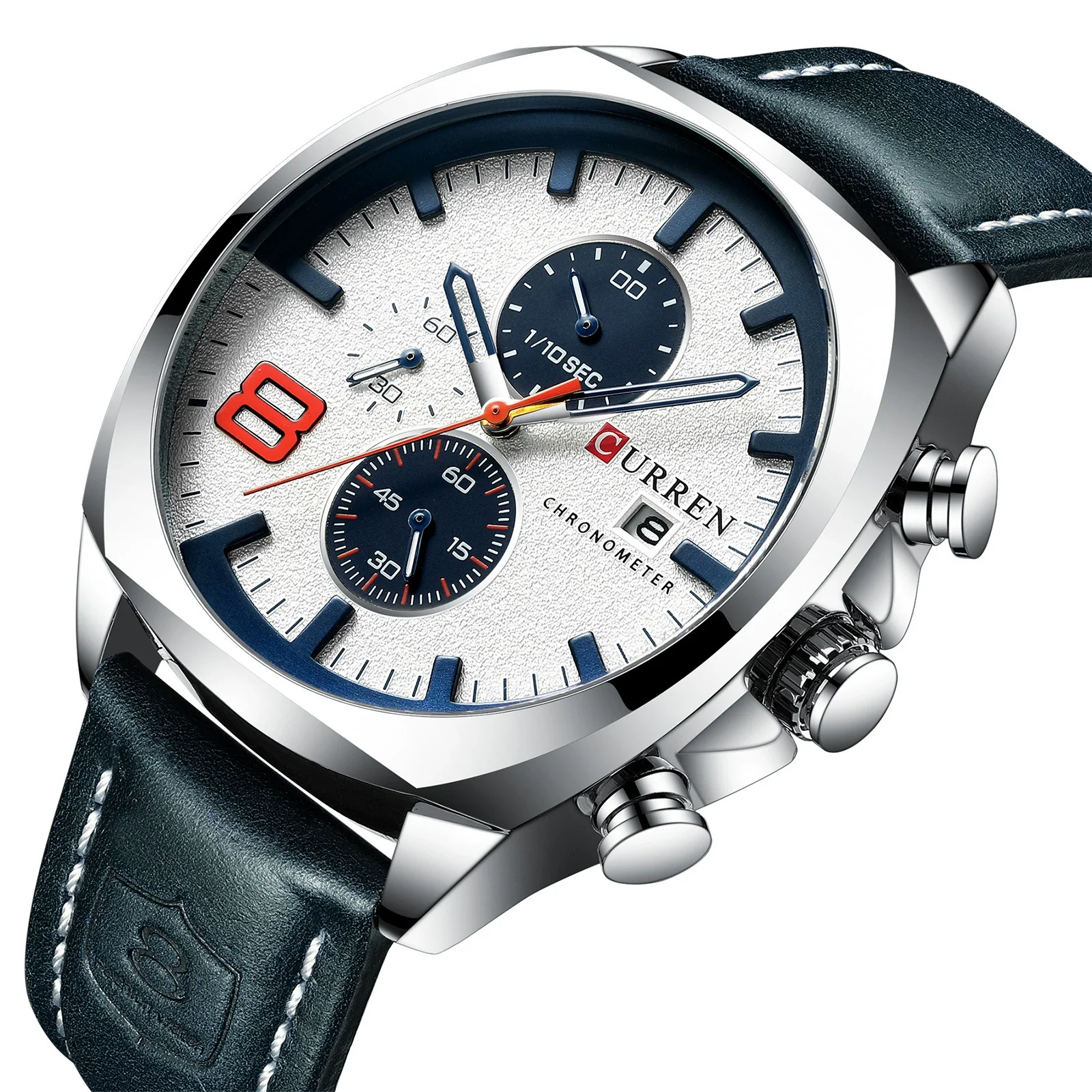 Men's Waterproof Watch With Genuine Leather Belt Alloy Case Round Dial And Pin Buckle - Image 5