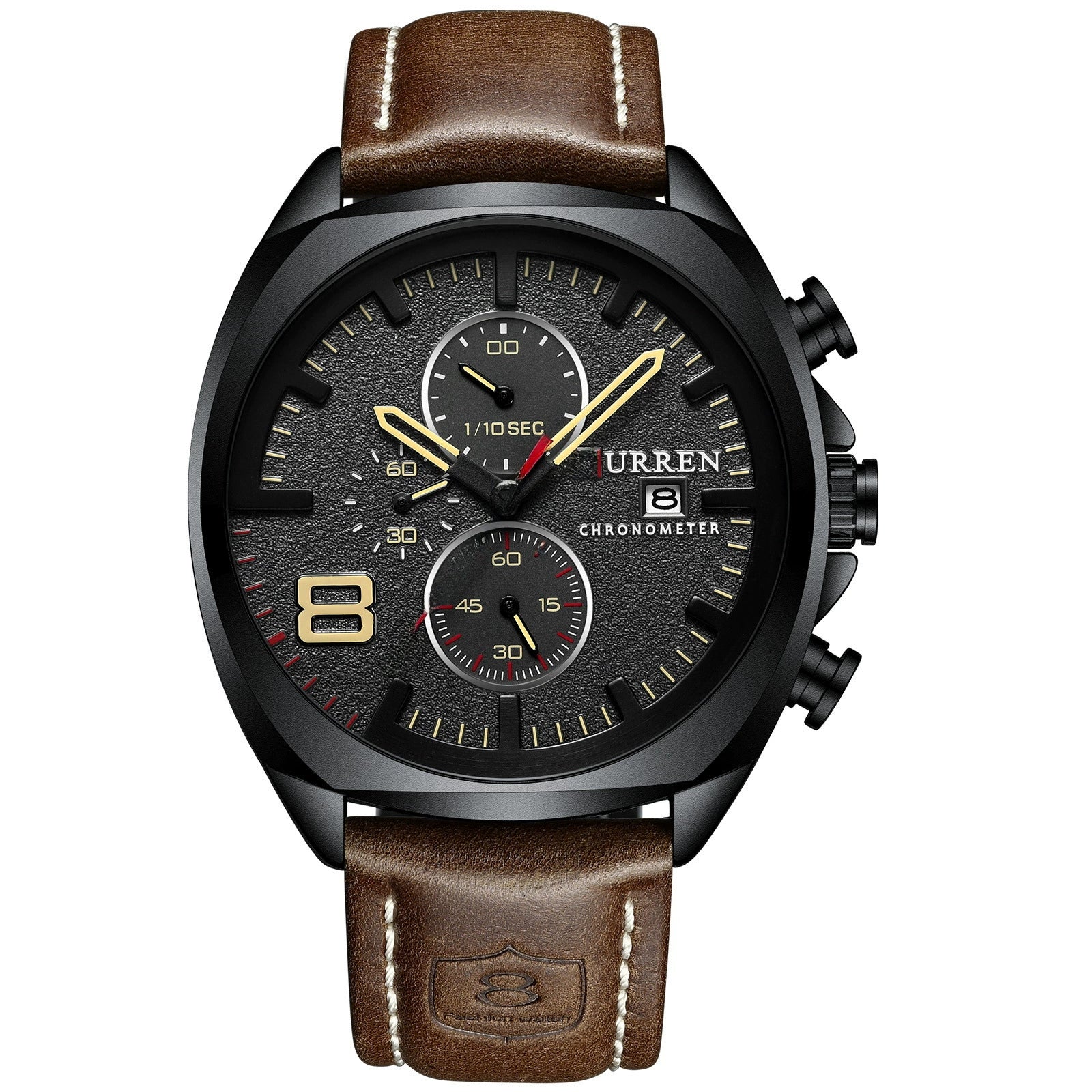 Men's Waterproof Watch With Genuine Leather Belt Alloy Case Round Dial And Pin Buckle - Image 7
