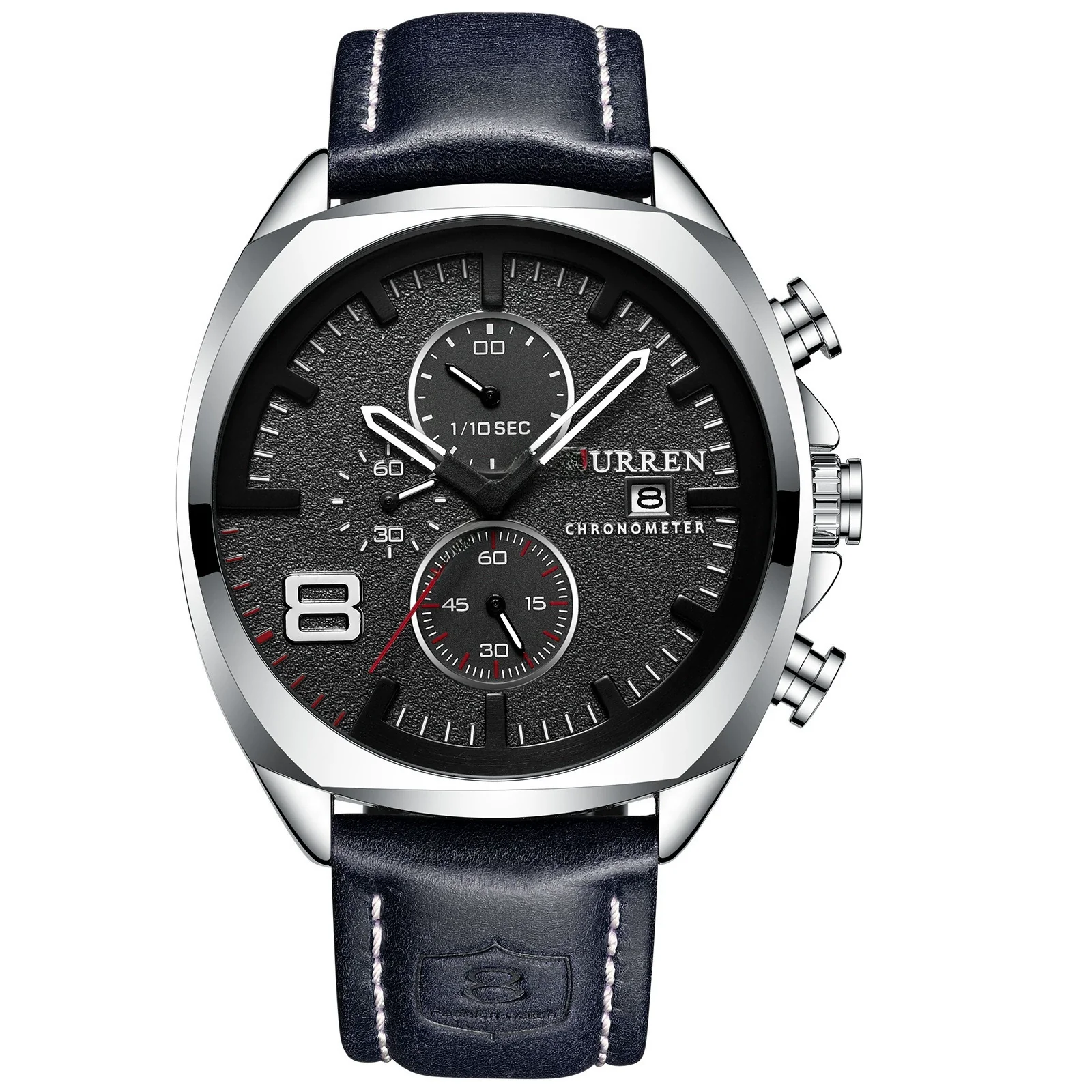 Men's Waterproof Watch With Genuine Leather Belt Alloy Case Round Dial And Pin Buckle - Image 8