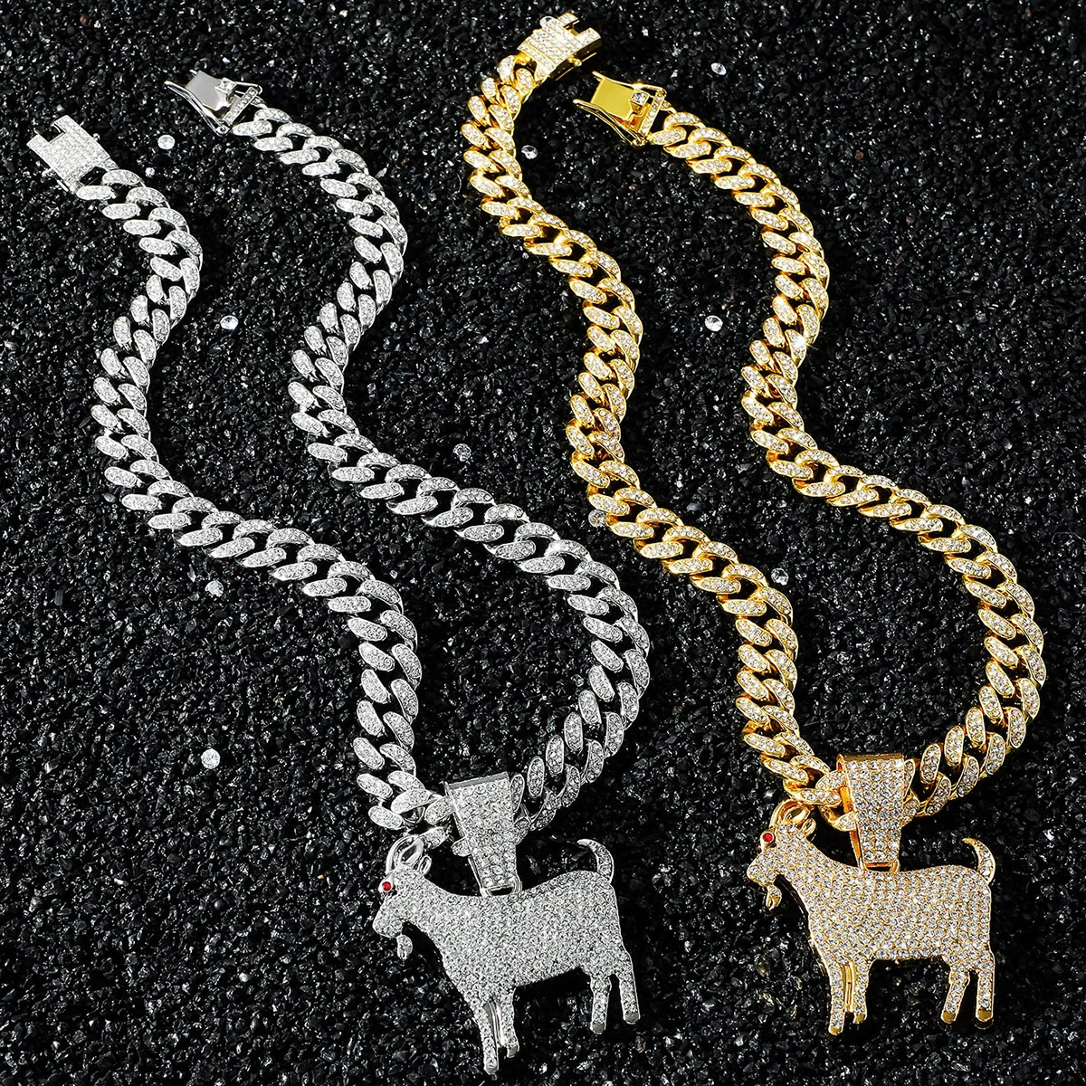 Men's Zinc Alloy And Alloy Animal Zodiac Pendant Necklace With Cuban Chain And Electroplating Hiphop Style - Image 2