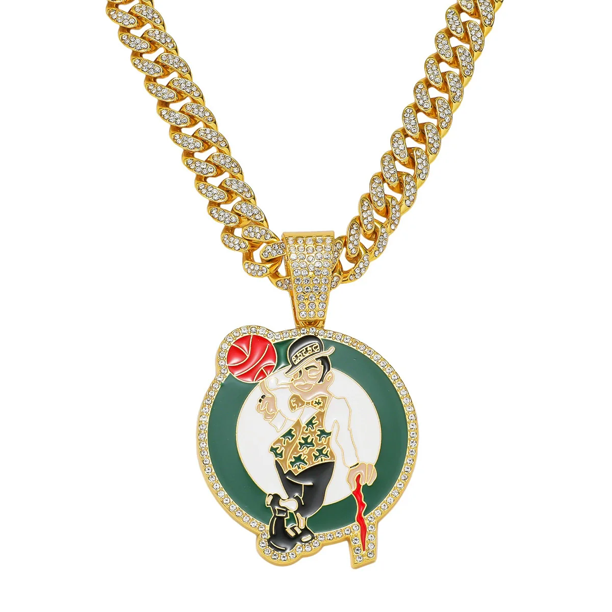 Men's Zinc Alloy Cuban Chain Hiphop Style Cartoon Characters Pendant Necklace With Electroplating - Image 5