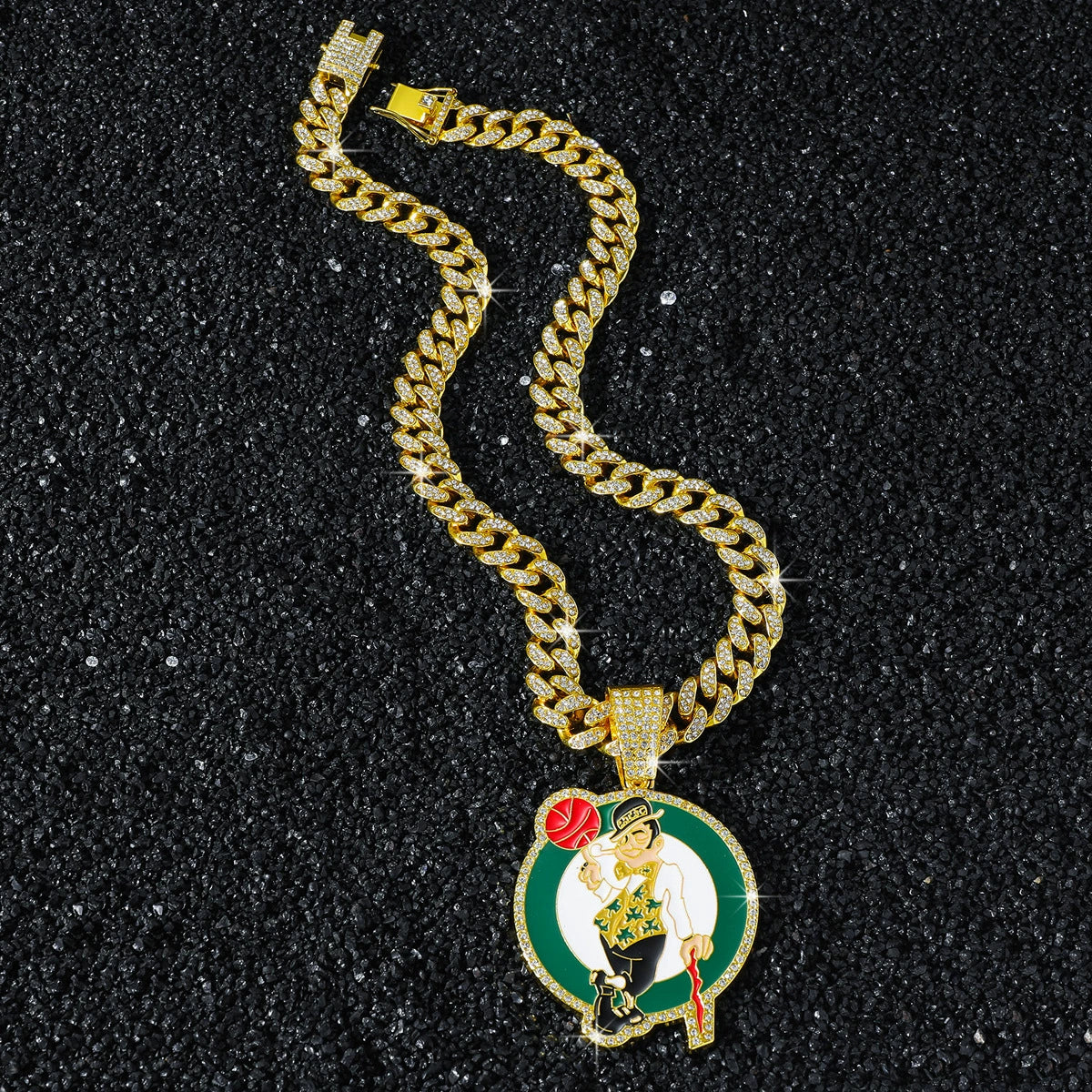 Men's Zinc Alloy Cuban Chain Hiphop Style Cartoon Characters Pendant Necklace With Electroplating - Image 6