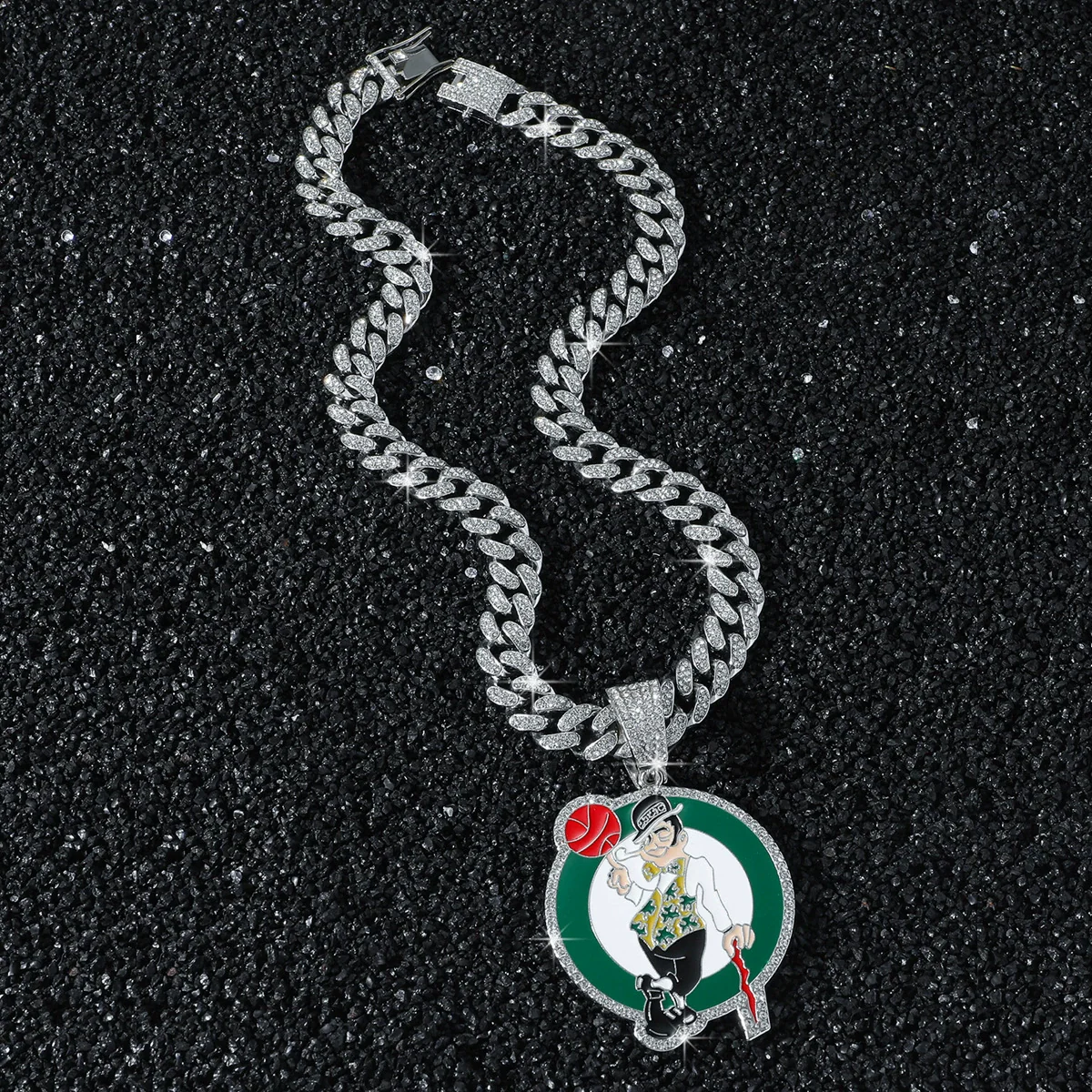 Men's Zinc Alloy Cuban Chain Hiphop Style Cartoon Characters Pendant Necklace With Electroplating - Image 7