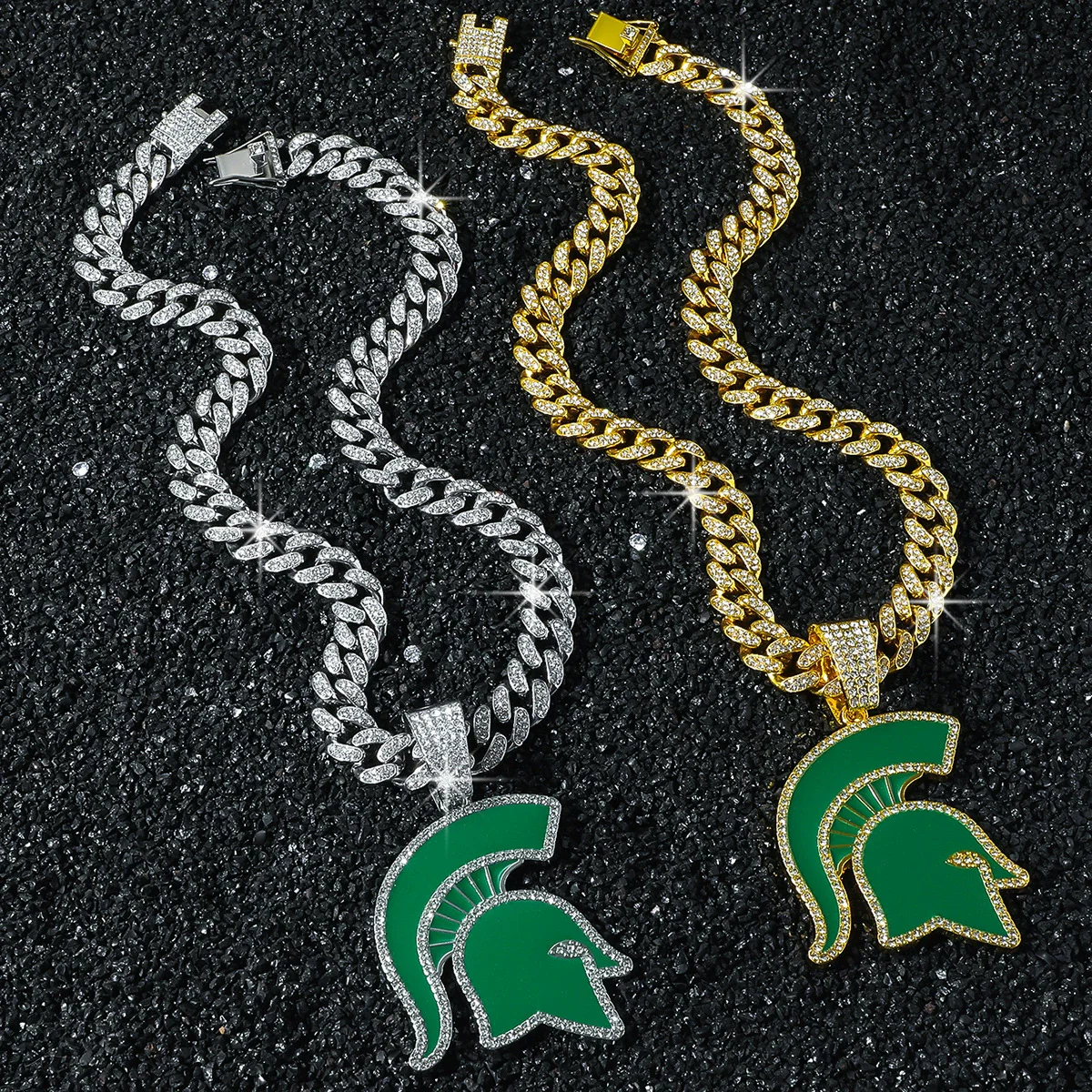 Men's Zinc Alloy Hiphop Style Squirrel Basketball Team Logo Pendant Necklace With Cuban Chain And Electroplating - Image 2
