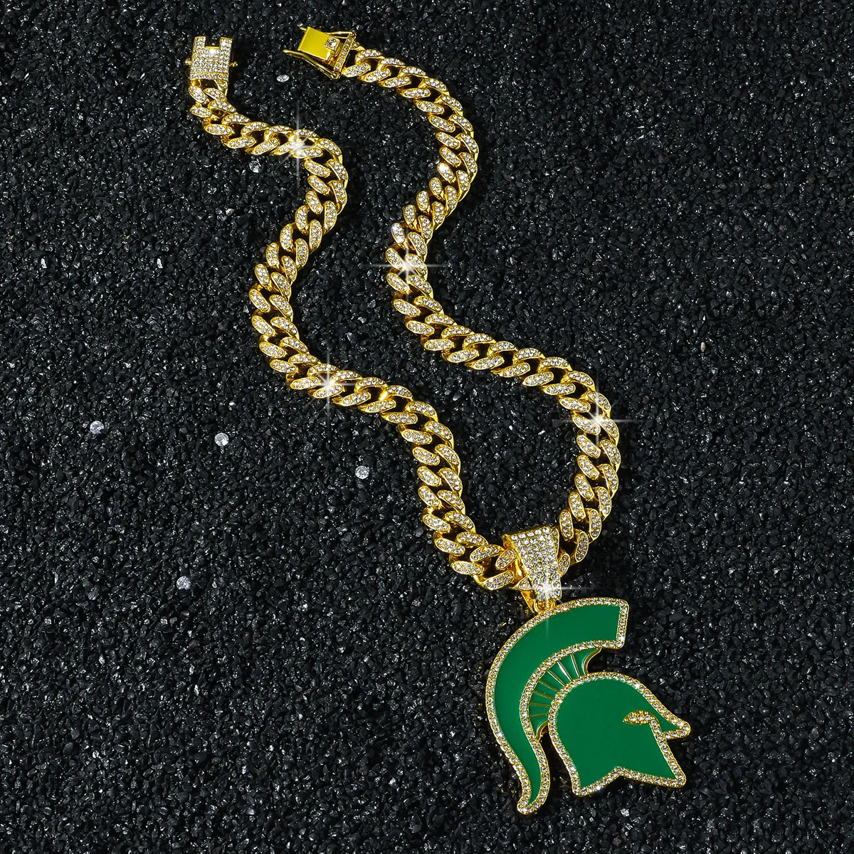 Men's Zinc Alloy Hiphop Style Squirrel Basketball Team Logo Pendant Necklace With Cuban Chain And Electroplating - Image 6
