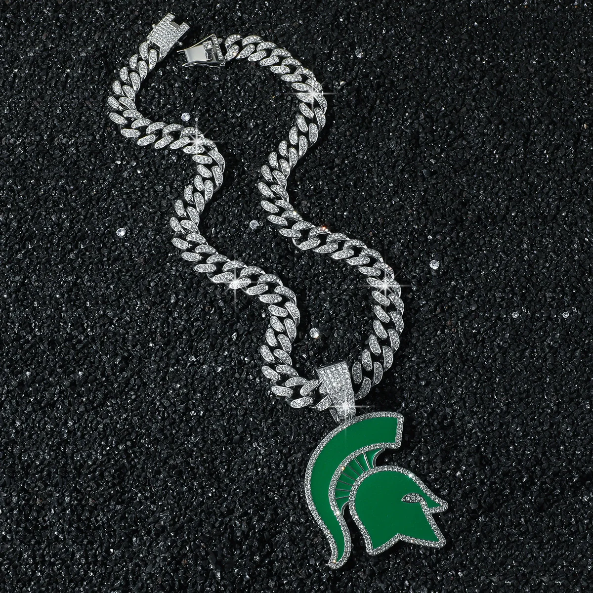 Men's Zinc Alloy Hiphop Style Squirrel Basketball Team Logo Pendant Necklace With Cuban Chain And Electroplating - Image 7