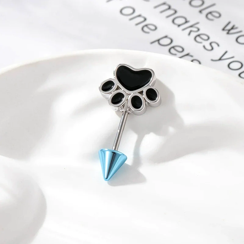 Metal Animal Zodiac Electroplated Cat Claw Cartilage Piercing Jewelry - Image 12