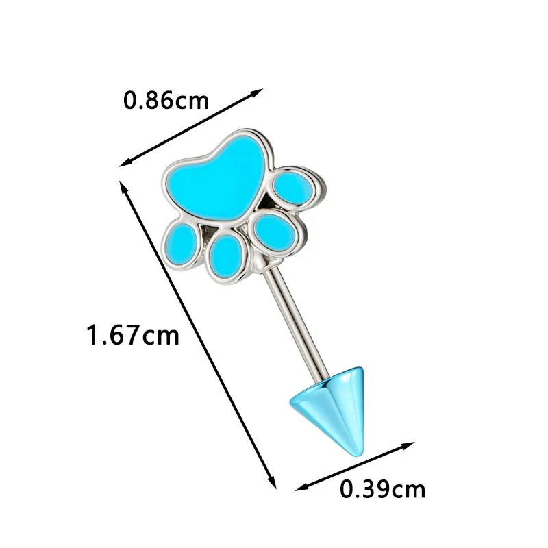 Metal Animal Zodiac Electroplated Cat Claw Cartilage Piercing Jewelry - Image 3
