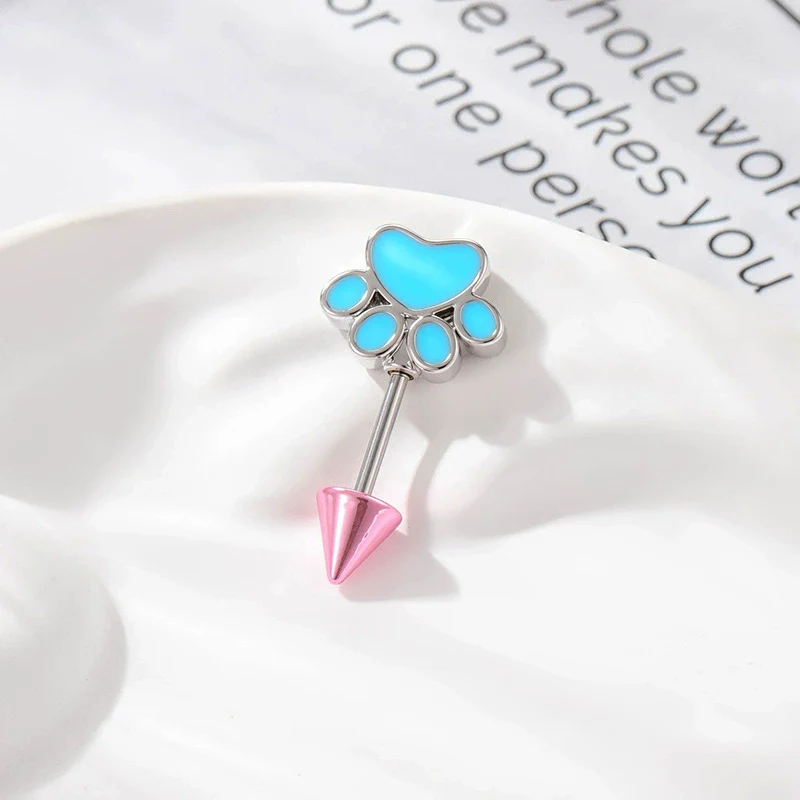 Metal Animal Zodiac Electroplated Cat Claw Cartilage Piercing Jewelry - Image 9