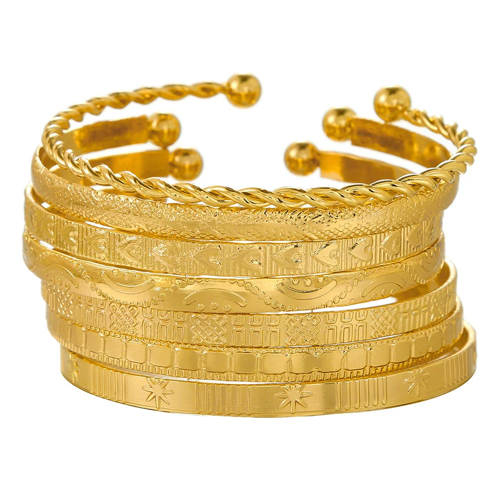 Metal Bohemian Retro Exaggerated Mix And Match Hollow Love Geometric Iron Electroplated Bracelet Jewelry - Image 33