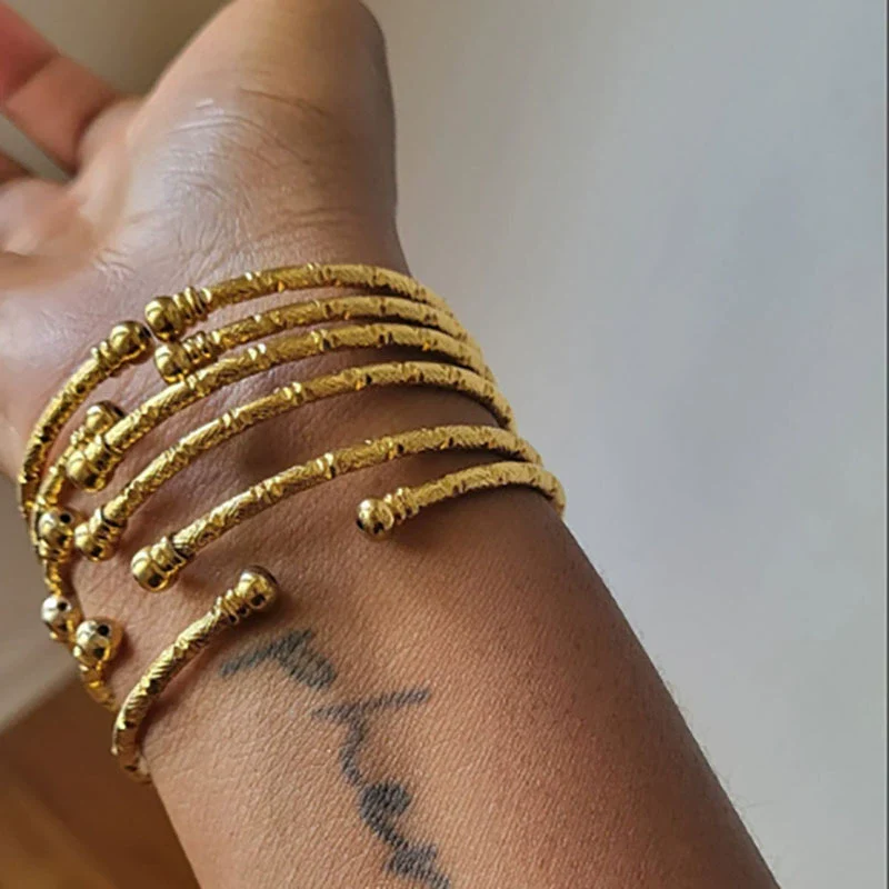 Metal Bohemian Retro Exaggerated Mix And Match Hollow Love Geometric Iron Electroplated Bracelet Jewelry - Image 59