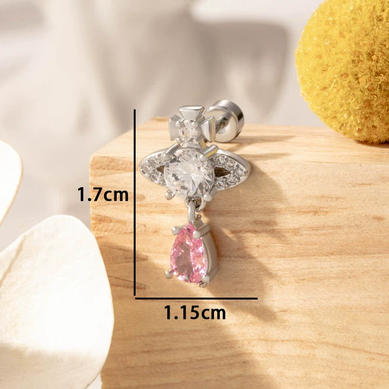 Metal Bow Pattern Electroplated Girls' Earrings - Image 6
