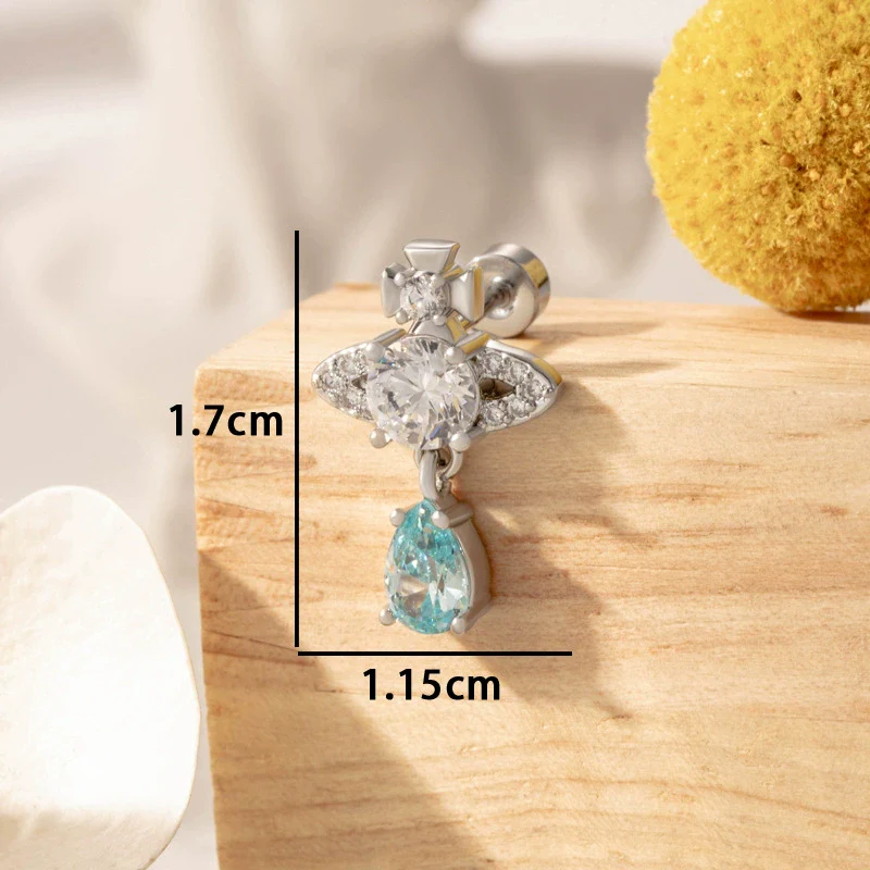 Metal Bow Pattern Electroplated Girls' Earrings - Image 7
