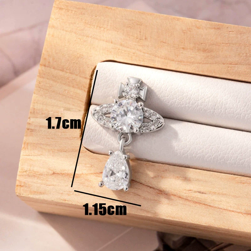 Metal Bow Pattern Electroplated Girls' Earrings - Image 8