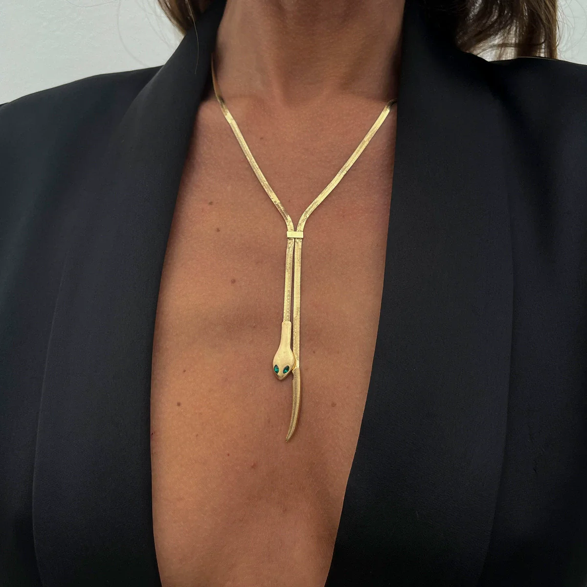 Metal Braided Snake Bone Clavicle Chain Necklace For Women Iron Chain Alloy Animal Pattern Electroplating - Image 11
