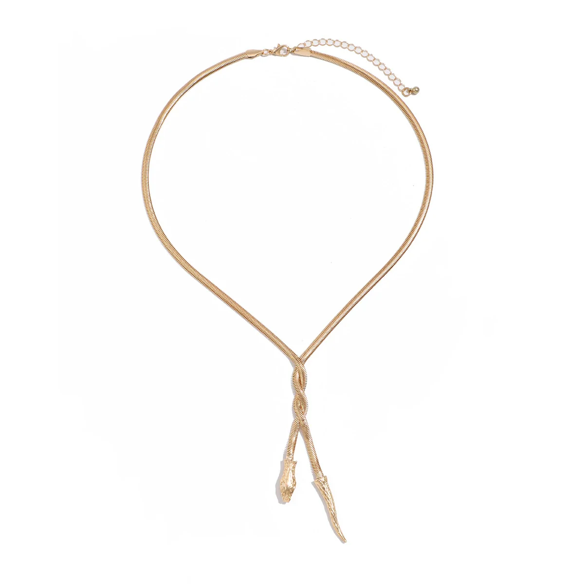 Metal Braided Snake Bone Clavicle Chain Necklace For Women Iron Chain Alloy Animal Pattern Electroplating - Image 5