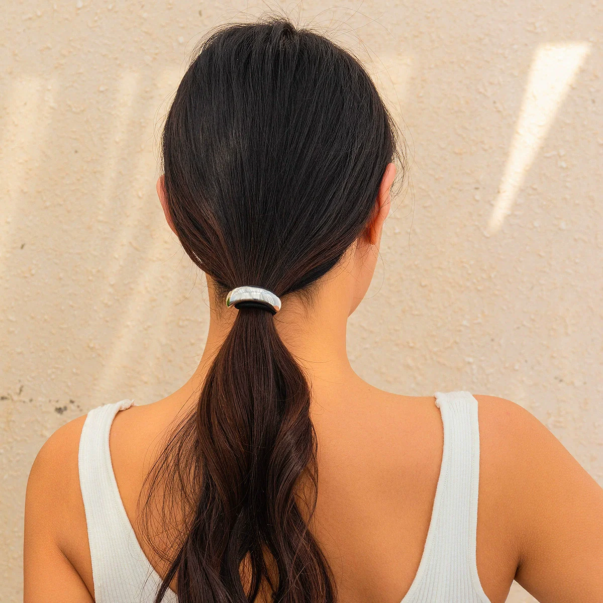 Metal Elastic Hair Ring Geometric Square Female Hair Accessories Alloy Electroplated - Image 14