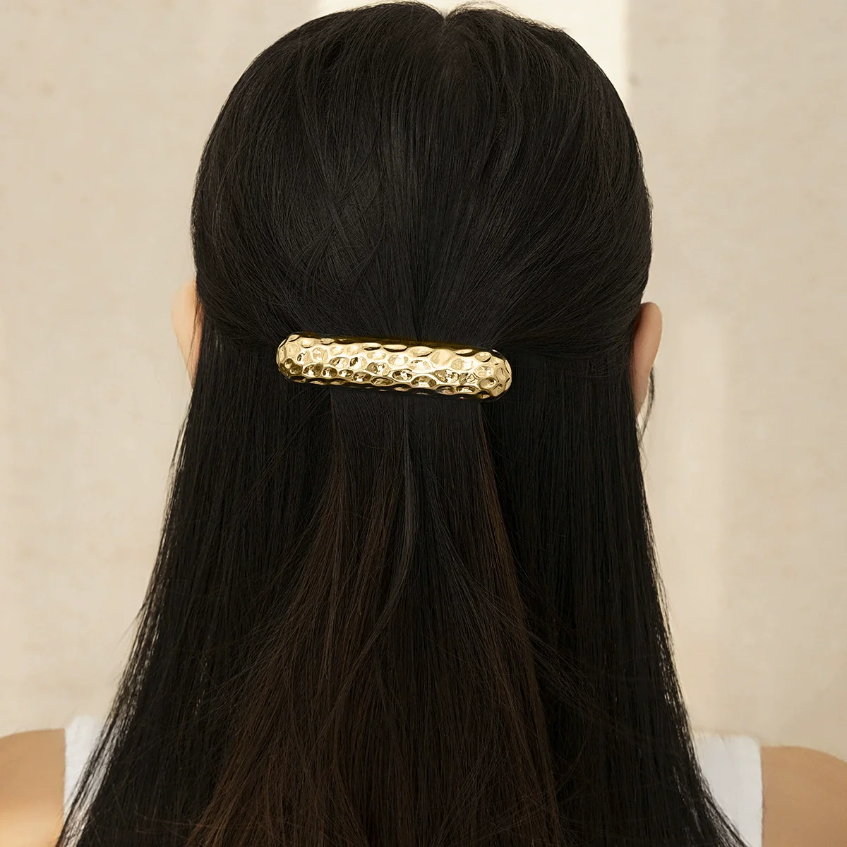 Metal Elastic Hair Ring Geometric Square Female Hair Accessories Alloy Electroplated - Image 6