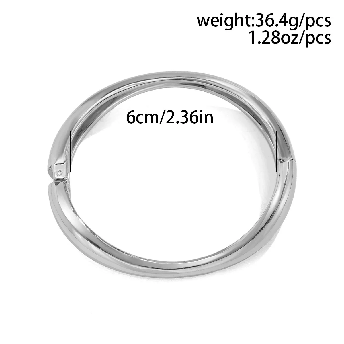 Metal Electroplated Geometric Smooth Opening Water Droplets Hug Bracelet For Women - Image 9