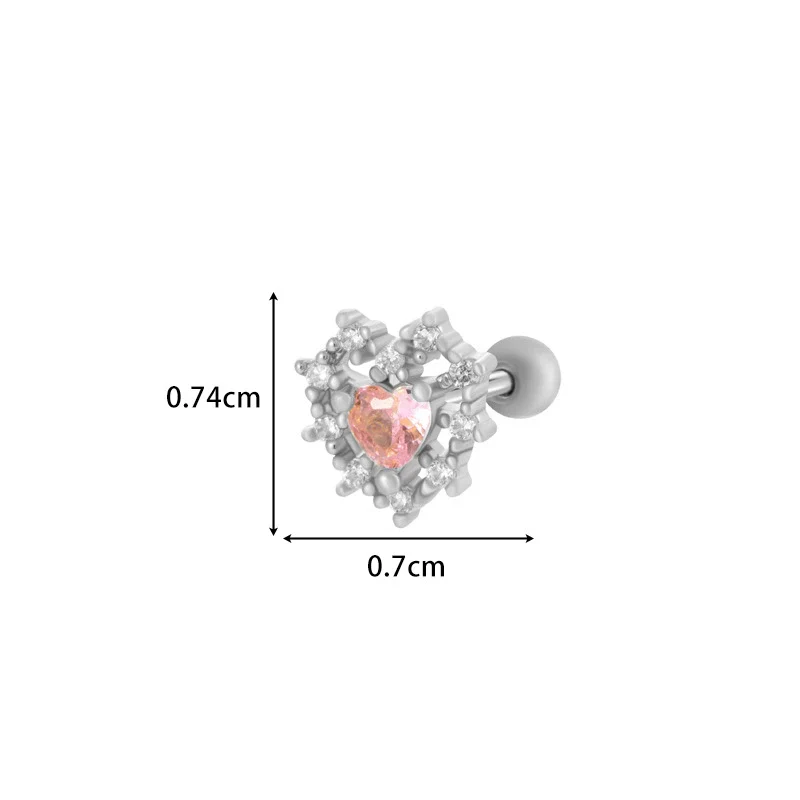 Metal Electroplated Love Bow Spider Conch Flower Style Women's Niche Earrings With Copper Inlaid Zircon - Image 12
