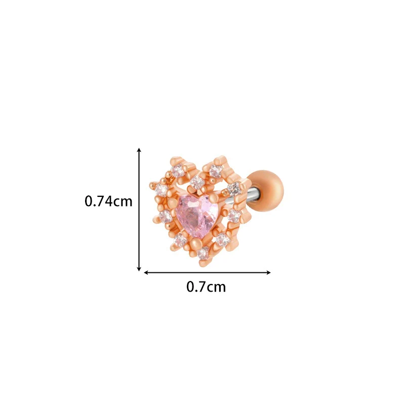 Metal Electroplated Love Bow Spider Conch Flower Style Women's Niche Earrings With Copper Inlaid Zircon - Image 14