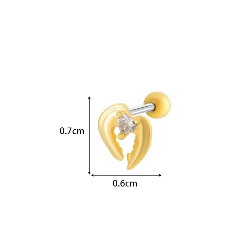 Metal Electroplated Love Bow Spider Conch Flower Style Women's Niche Earrings With Copper Inlaid Zircon - Image 16