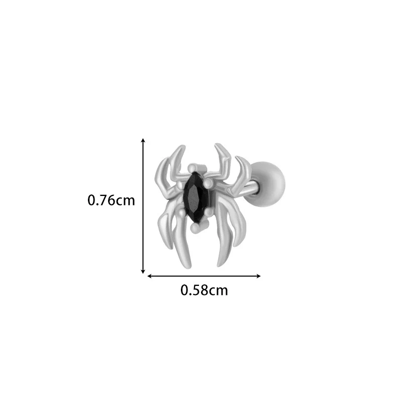 Metal Electroplated Love Bow Spider Conch Flower Style Women's Niche Earrings With Copper Inlaid Zircon - Image 18
