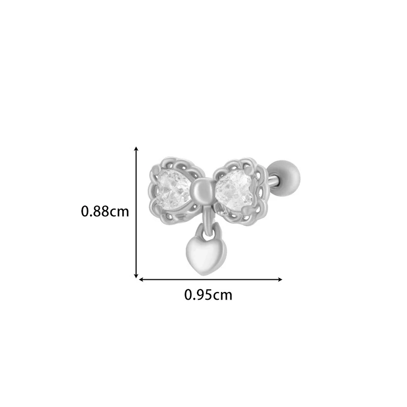 Metal Electroplated Love Bow Spider Conch Flower Style Women's Niche Earrings With Copper Inlaid Zircon - Image 27