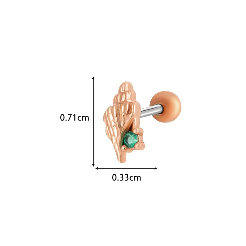 Metal Electroplated Love Bow Spider Conch Flower Style Women's Niche Earrings With Copper Inlaid Zircon - Image 8