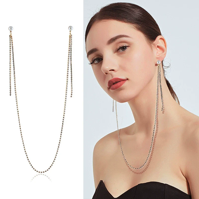 Metal Flower Geometric Natural Style Electroplated Earrings And Long Necklace For Women