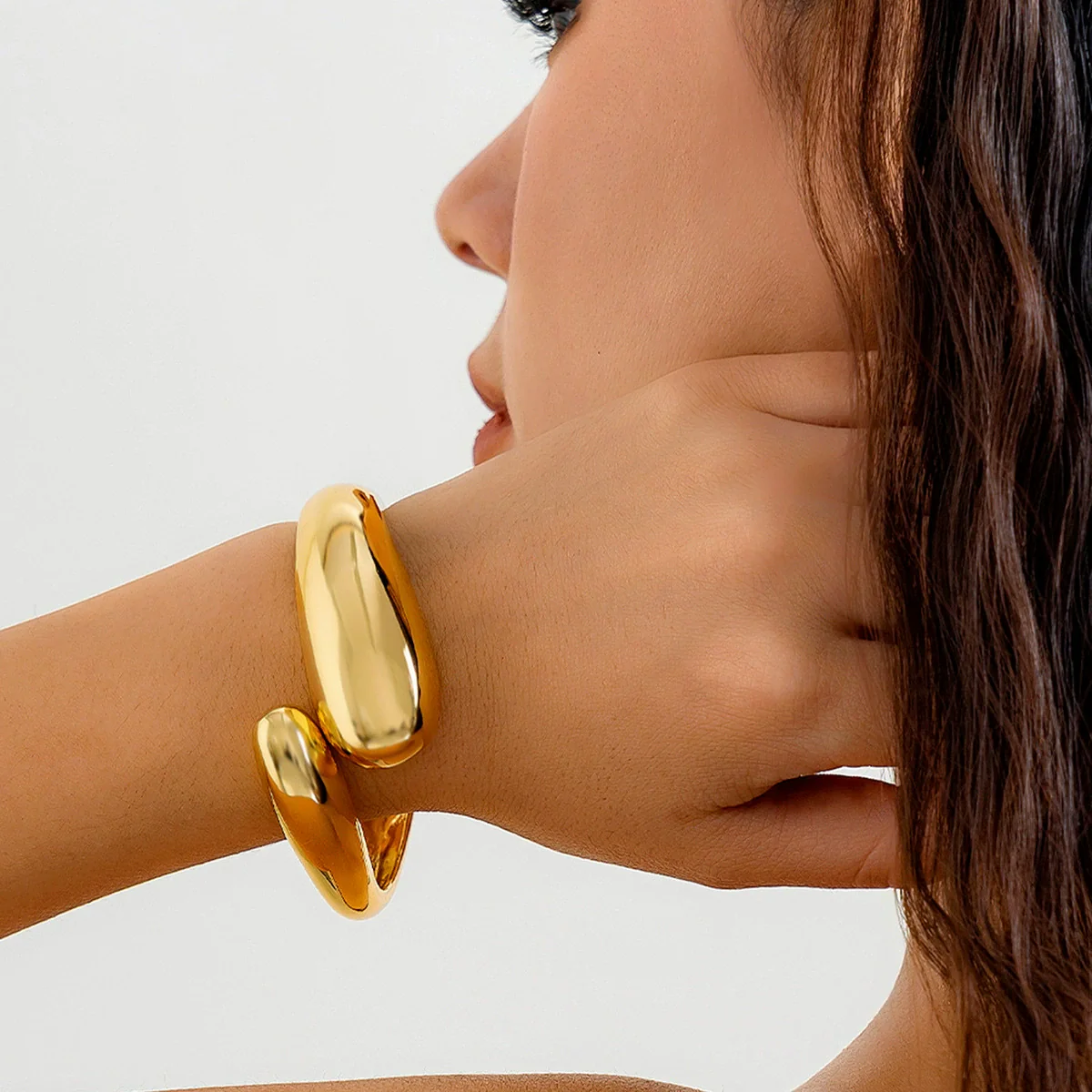 Metal Geometric Collar Bracelet Necklace Choker For Women Punk Simple Style - Image 12