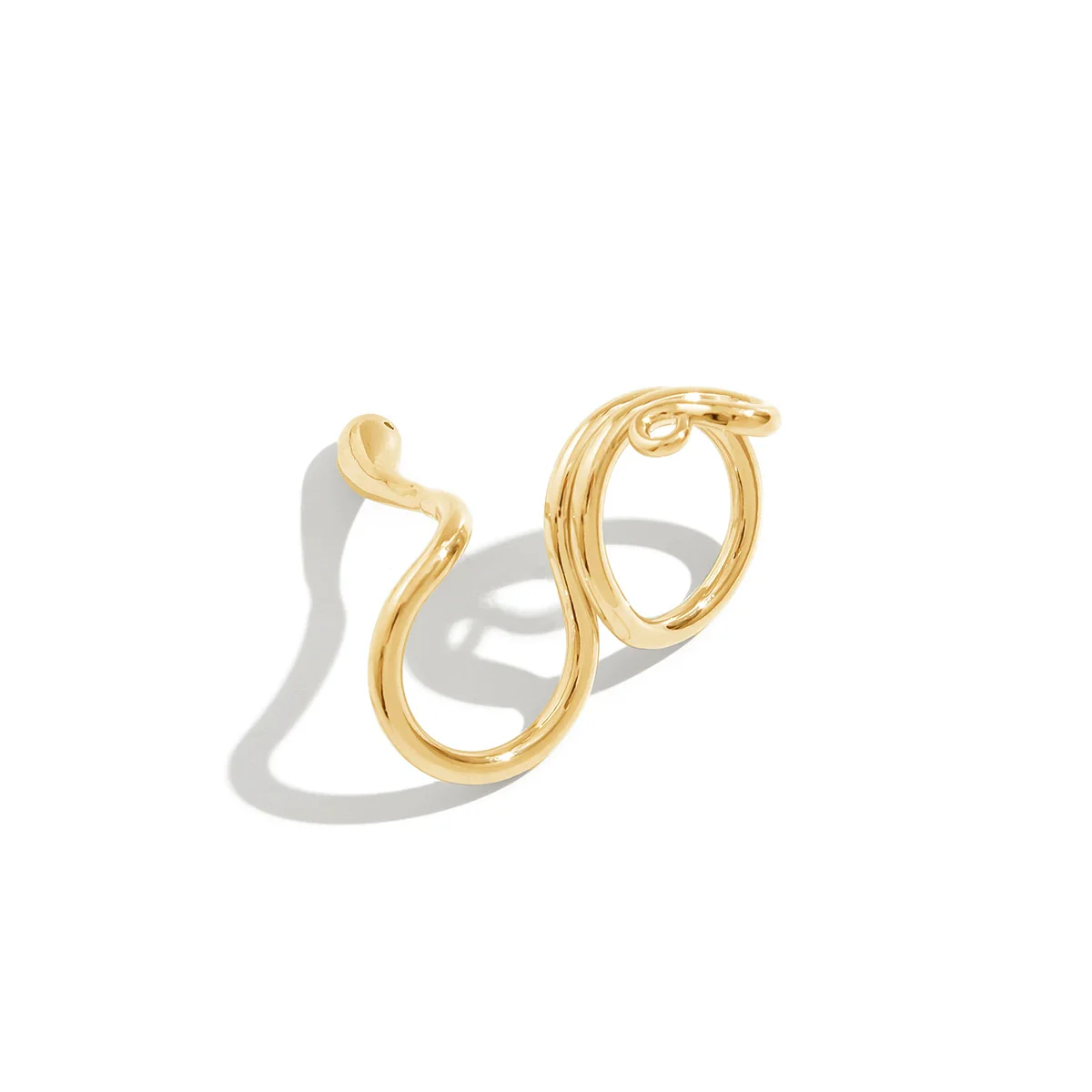 Metal Geometric Snakeshaped Spring Buckle Opening Bracelet For Women With Electroplating Treatment - Image 4