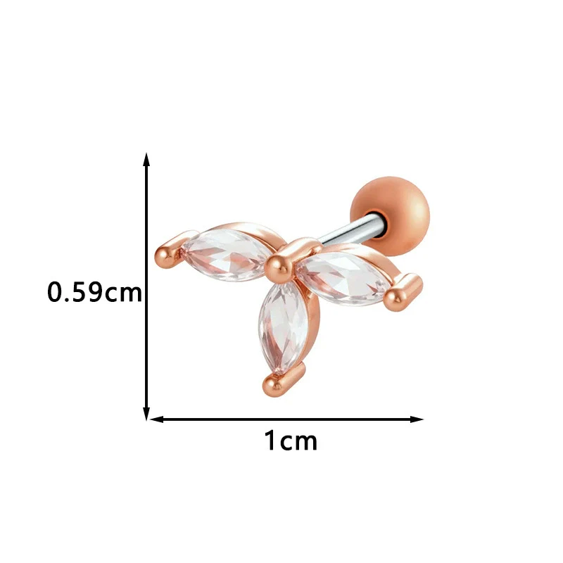 Metal Geometric Style Electroplating Stainless Steel Ear Studs For Women - Image 11