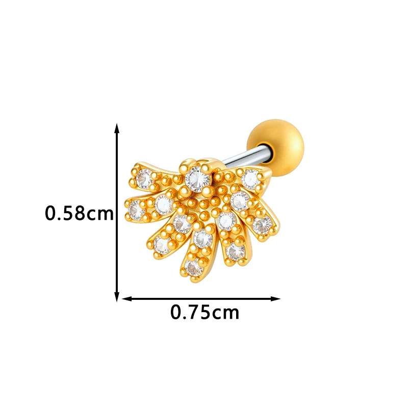Metal Geometric Style Electroplating Stainless Steel Ear Studs For Women - Image 12