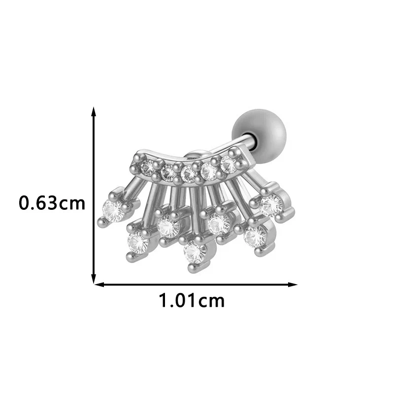Metal Geometric Style Electroplating Stainless Steel Ear Studs For Women - Image 16