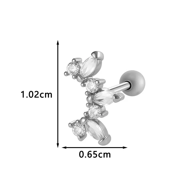 Metal Geometric Style Electroplating Stainless Steel Ear Studs For Women - Image 19