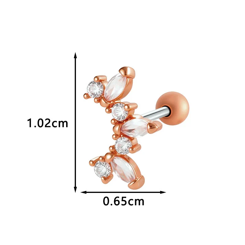 Metal Geometric Style Electroplating Stainless Steel Ear Studs For Women - Image 20