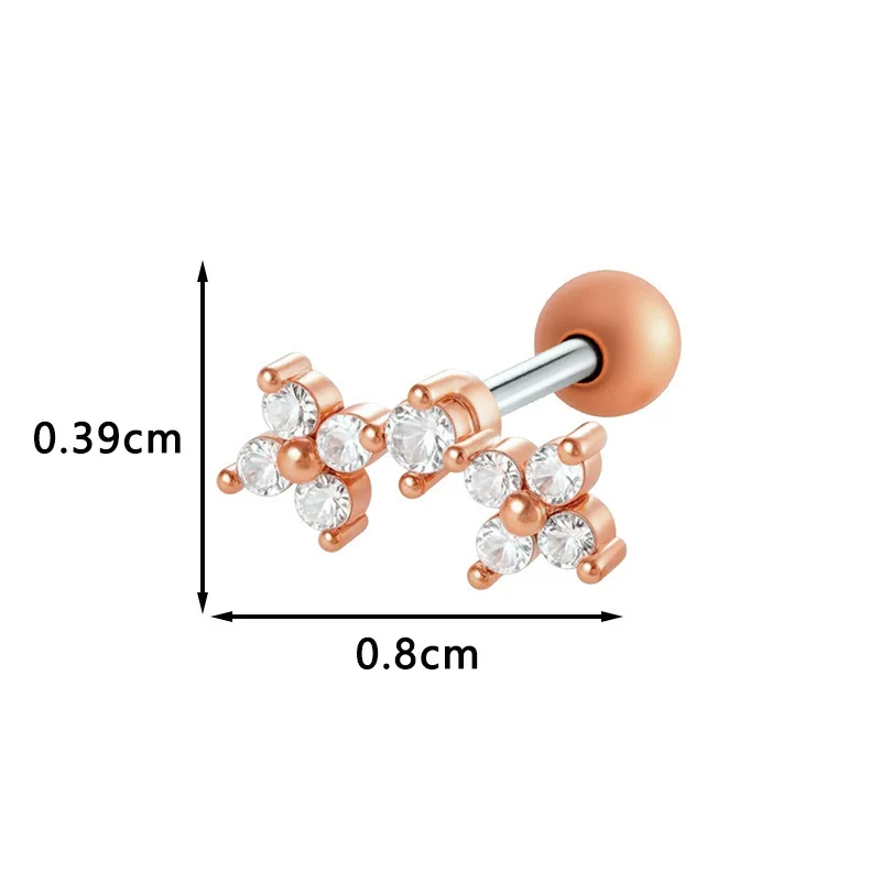 Metal Geometric Style Electroplating Stainless Steel Ear Studs For Women - Image 23