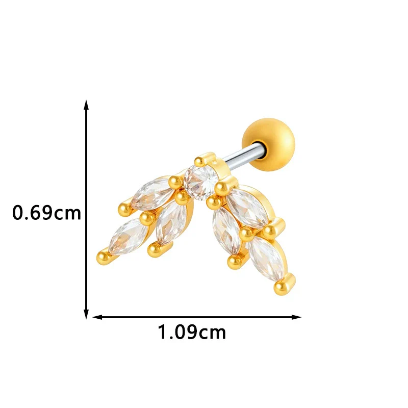 Metal Geometric Style Electroplating Stainless Steel Ear Studs For Women - Image 24