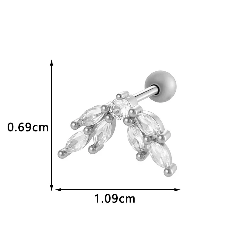 Metal Geometric Style Electroplating Stainless Steel Ear Studs For Women - Image 25