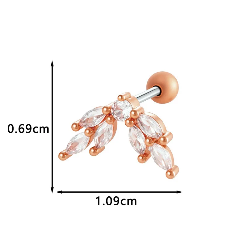 Metal Geometric Style Electroplating Stainless Steel Ear Studs For Women - Image 26