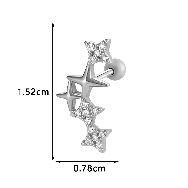 Metal Geometric Style Electroplating Stainless Steel Ear Studs For Women - Image 28