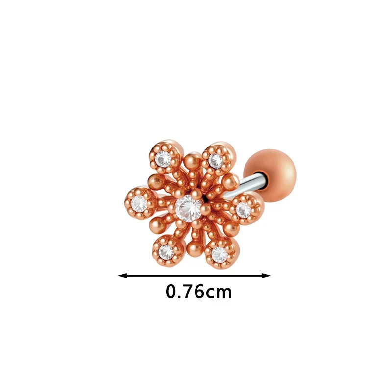Metal Geometric Style Electroplating Stainless Steel Ear Studs For Women - Image 8