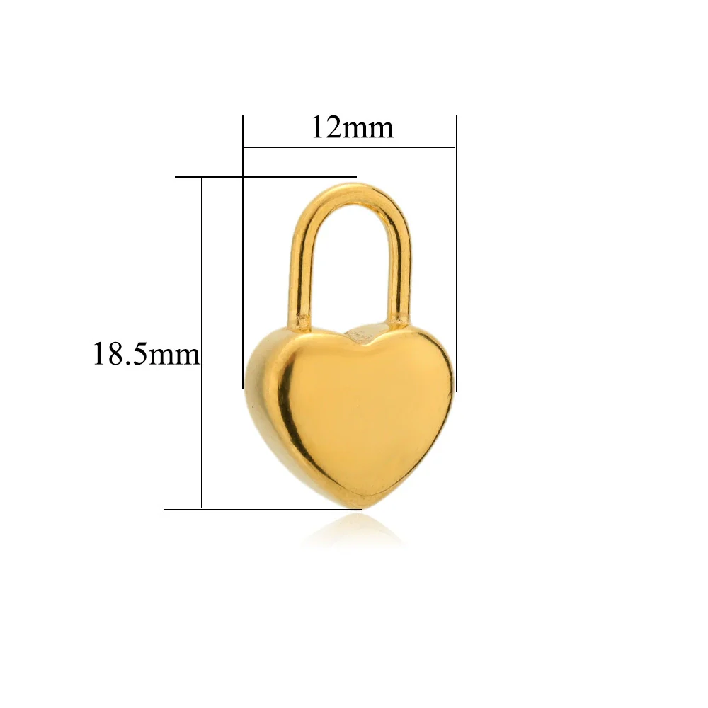 Metal Hollow Love Key Peach Heart Concentric Padlock Pendant Couple Necklace Diy Jewelry Accessories Electroplated - Image 10