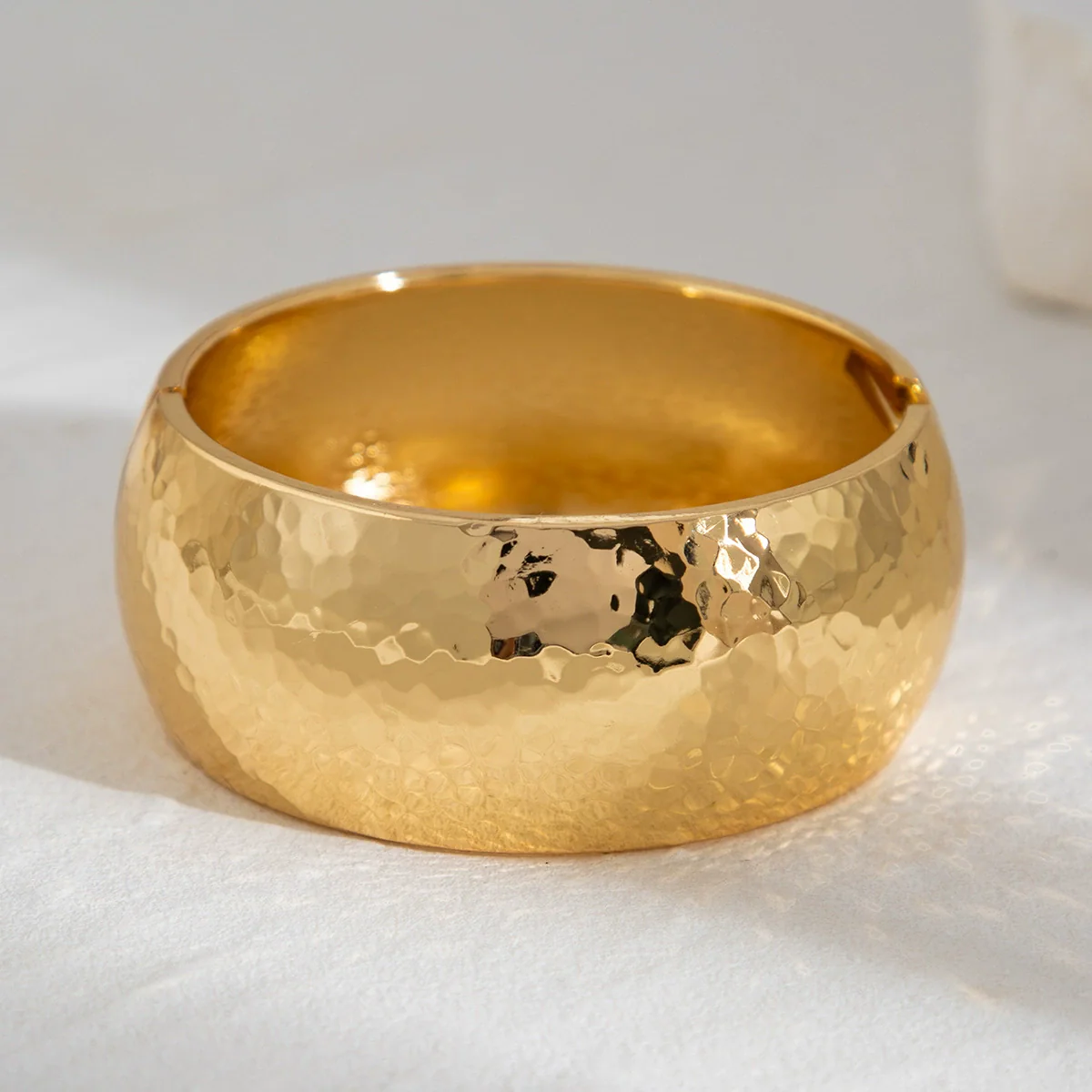 Metal Ins Style Geometric Electroplated Wide Bracelet - Image 6