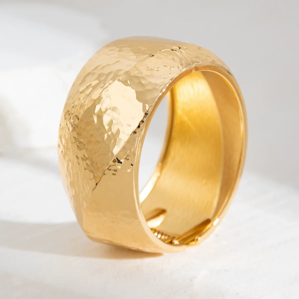 Metal Ins Style Geometric Electroplated Wide Bracelet - Image 8