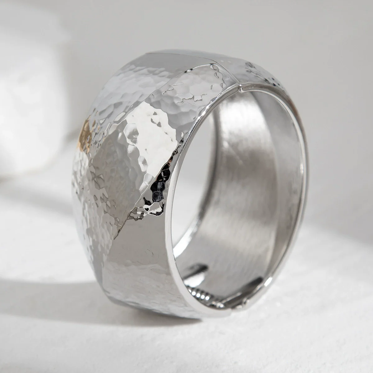 Metal Ins Style Geometric Electroplated Wide Bracelet - Image 9