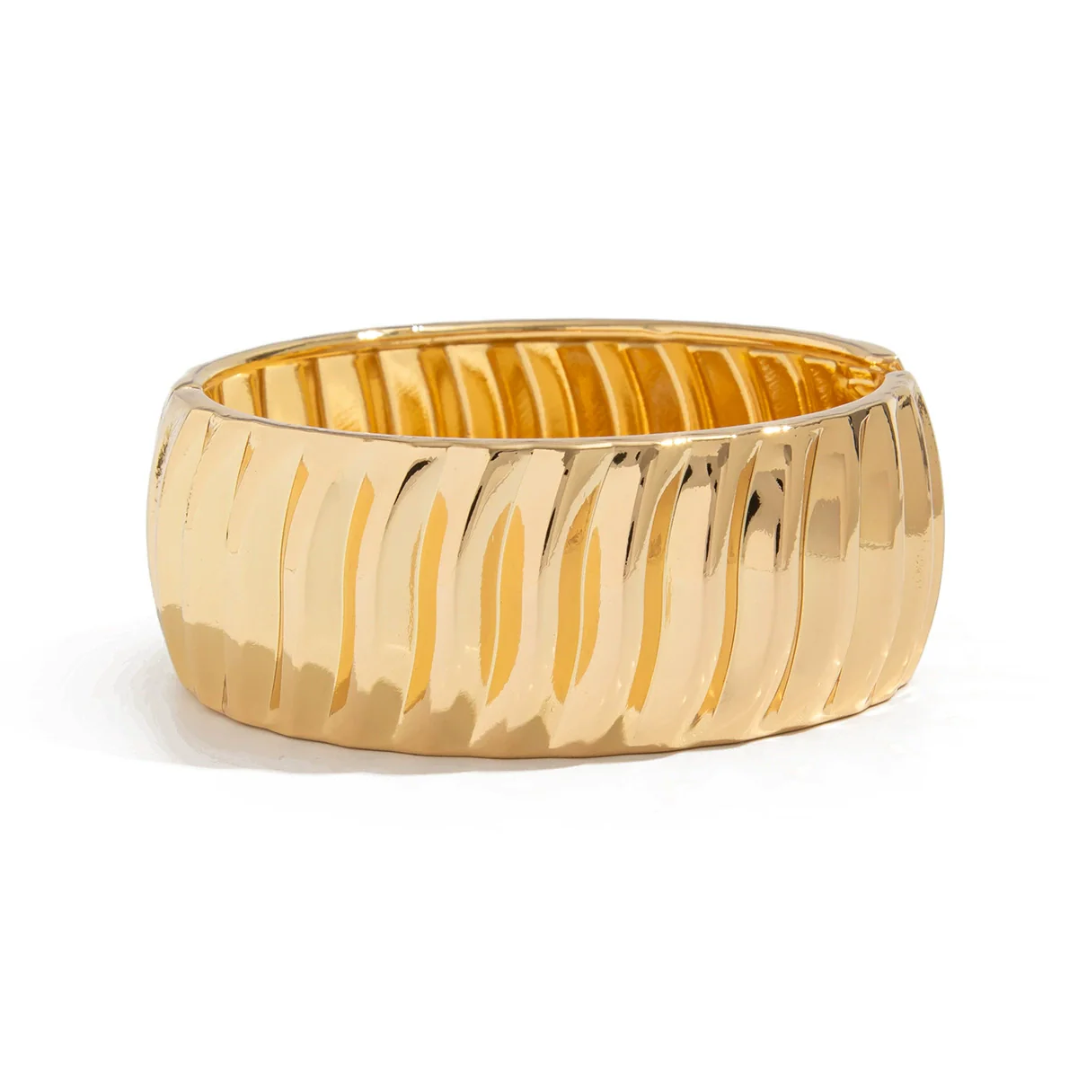 Metal Knotted Smooth Ins Style Geometric Electroplated Bracelet - Image 5