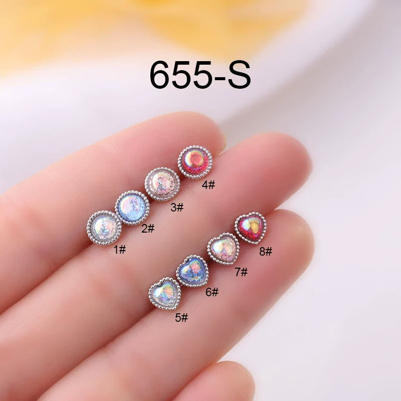 Metal Love Ear Nail Electroplating Heart Pattern Women's Fashion Puncture Earrings - Image 5